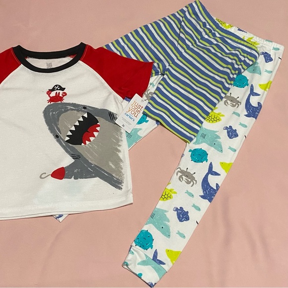Carter's 4pc Kid Boy Wide Awake And Leveling Up Pajama Sleepwear Set main image 0